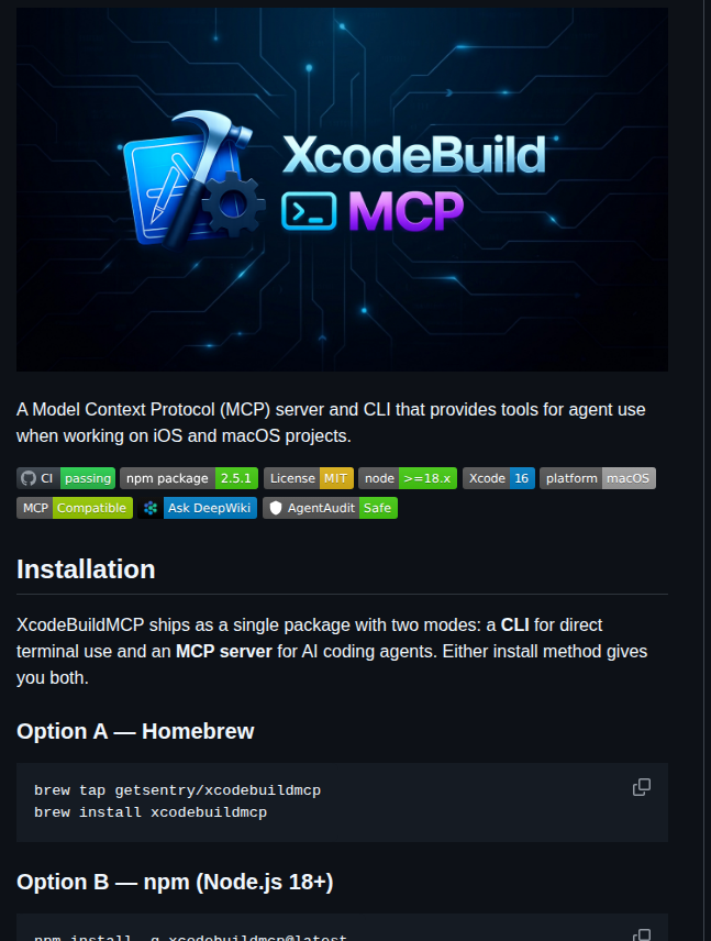 Cameroncooke Xcodebuildmcp screenshot