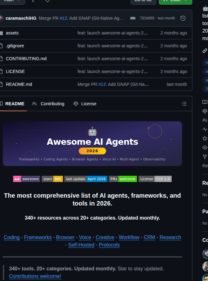 Caramaschihg Awesome Ai Agents 2026 screenshot