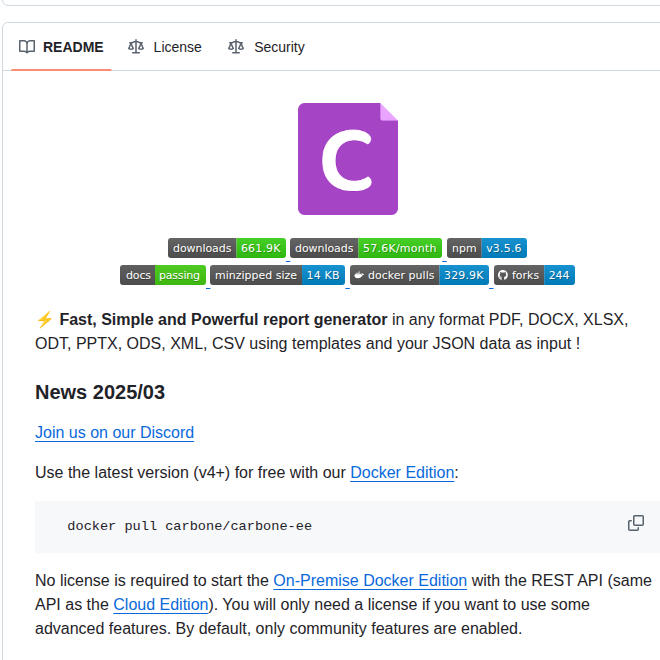 Carboneio Carbone screenshot