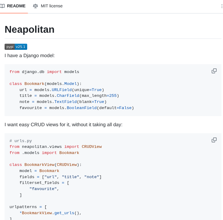 Carltongibson Neapolitan screenshot