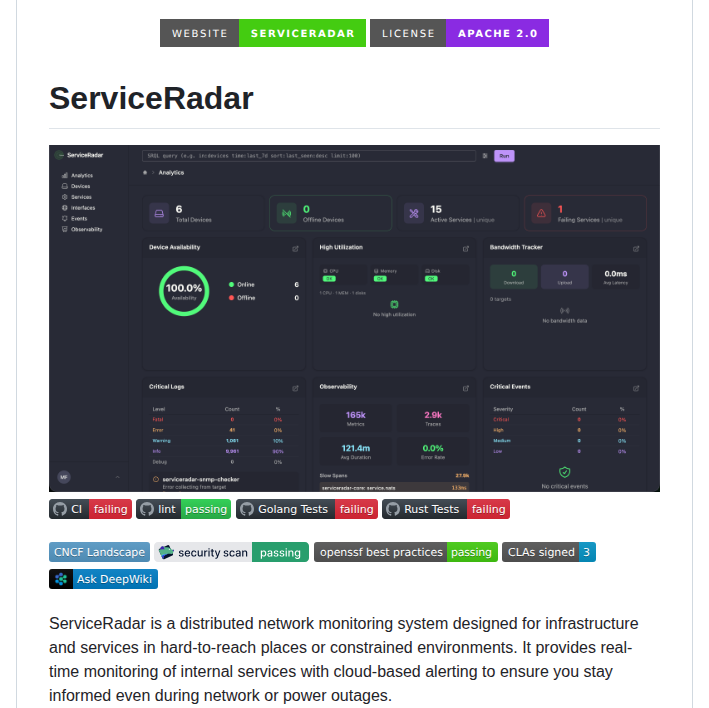Carverauto Serviceradar screenshot