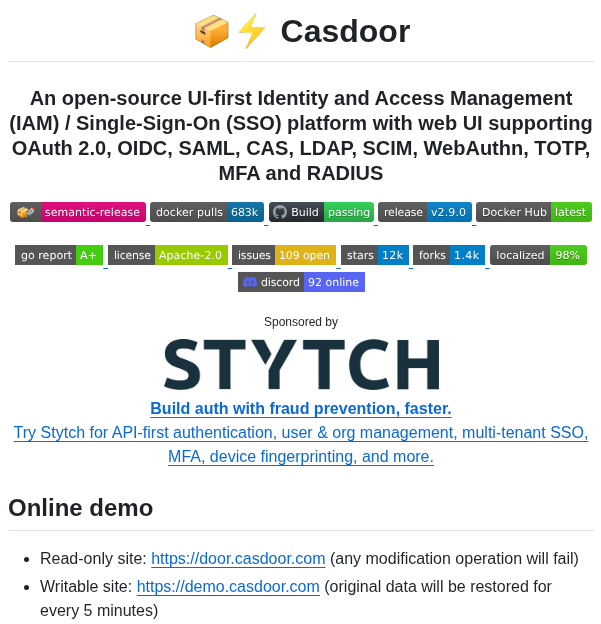 Casdoor Casdoor screenshot