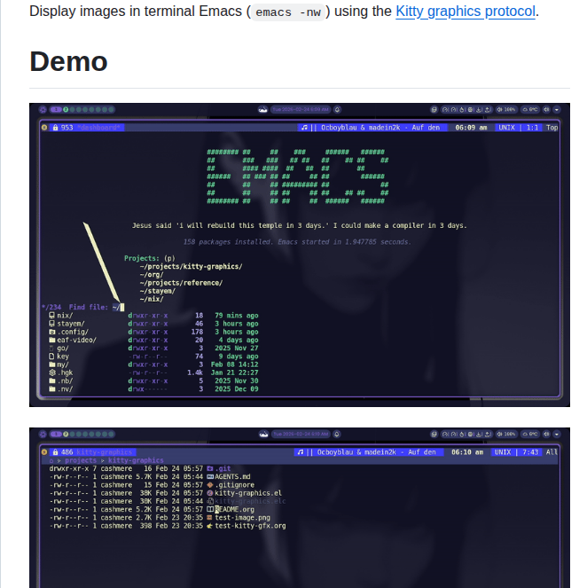 Cashmeredev Kitty Graphics.el screenshot