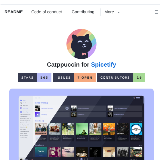 Catppuccin Spicetify screenshot