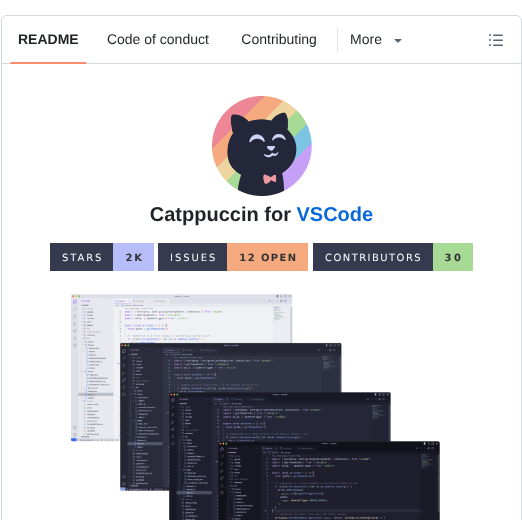 Catppuccin Vscode screenshot