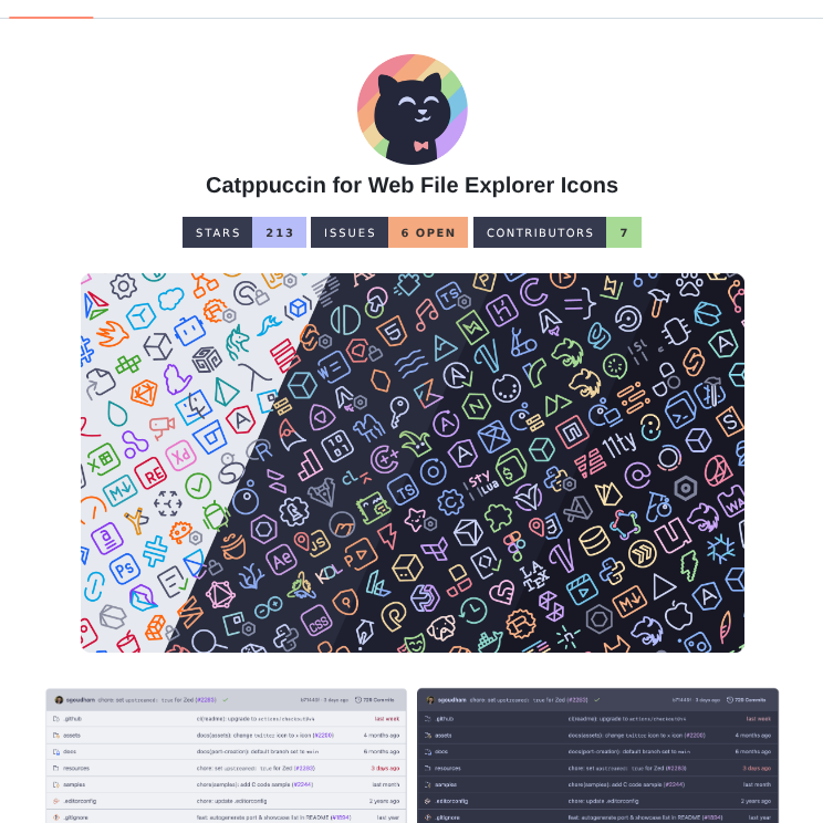Catppuccin Web File Explorer Icons screenshot