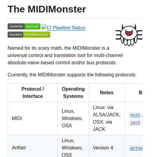 Cbdevnet Midimonster screenshot