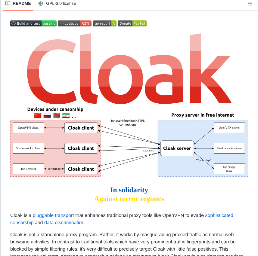 Cbeuw Cloak screenshot