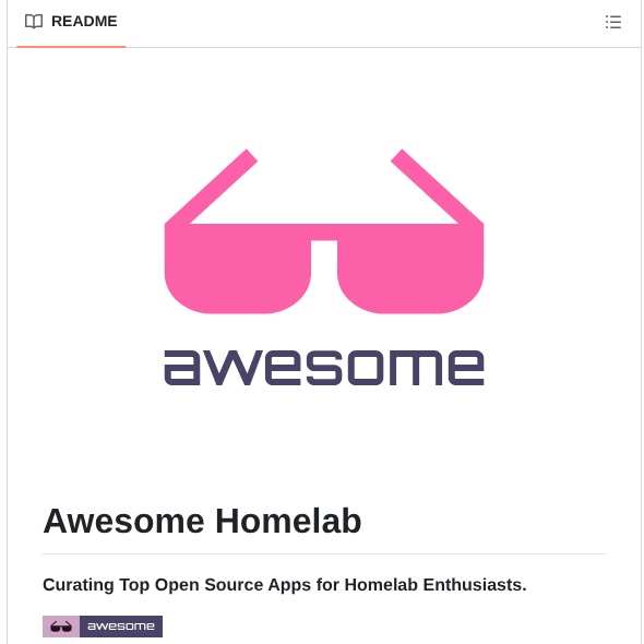 Ccbikai Awesome Homelab screenshot