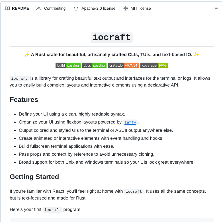 Ccbrown Iocraft screenshot