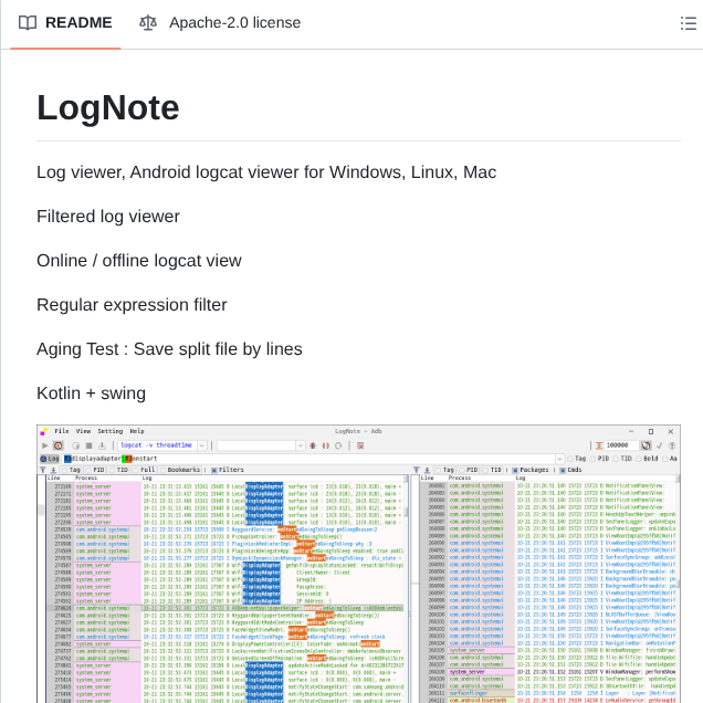 Cdcsgit Lognote screenshot