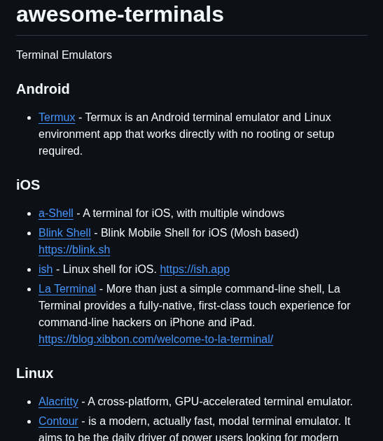 Cdleon Awesome Terminals screenshot