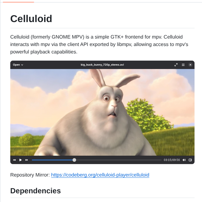 Celluloid Player Celluloid screenshot