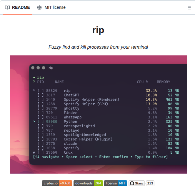 Cesarferreira Rip screenshot