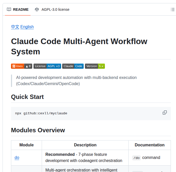 Cexll Myclaude screenshot