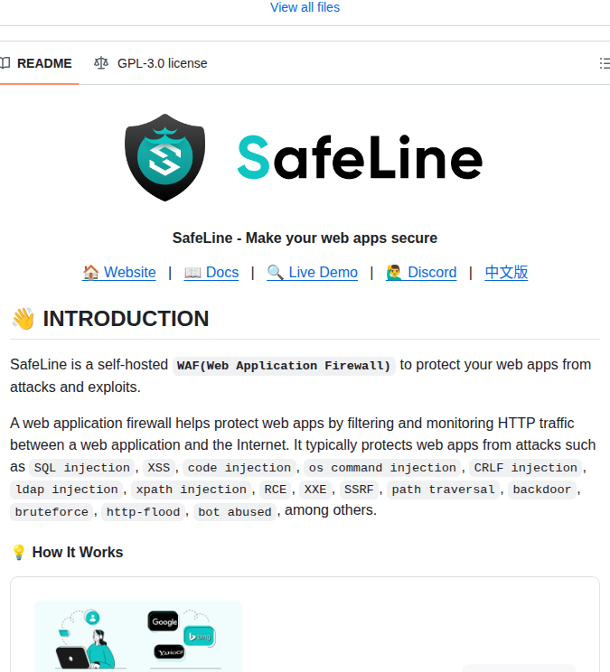 Chaitin Safeline screenshot