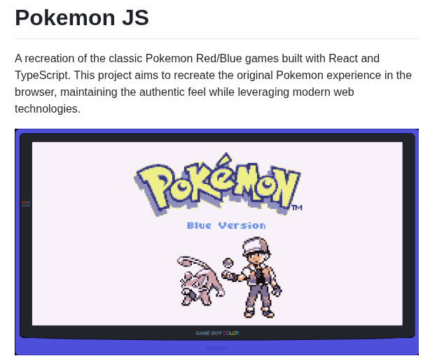 Chase Manning Pokemon Js screenshot