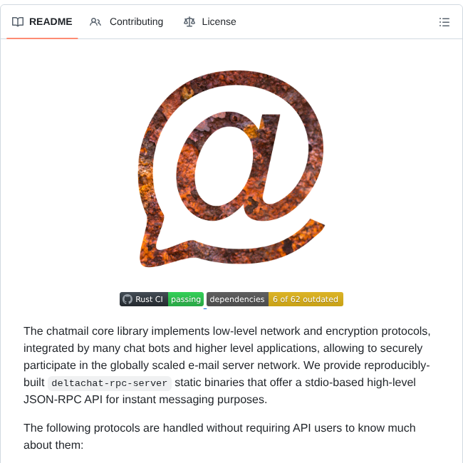 Chatmail Core screenshot