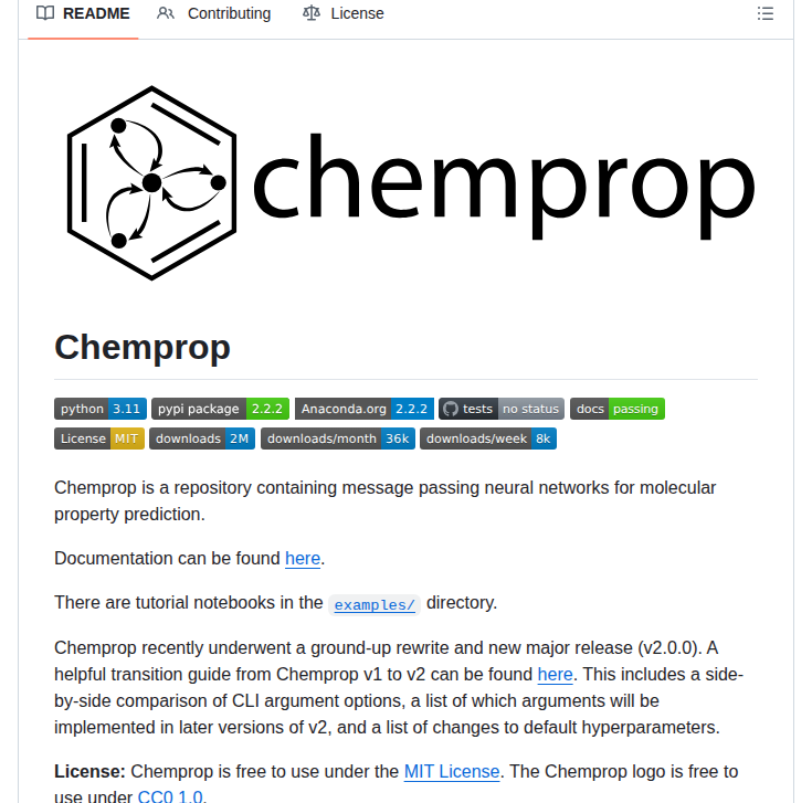 Chemprop Chemprop screenshot