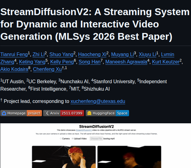Chenfengxu714 Streamdiffusionv2 screenshot