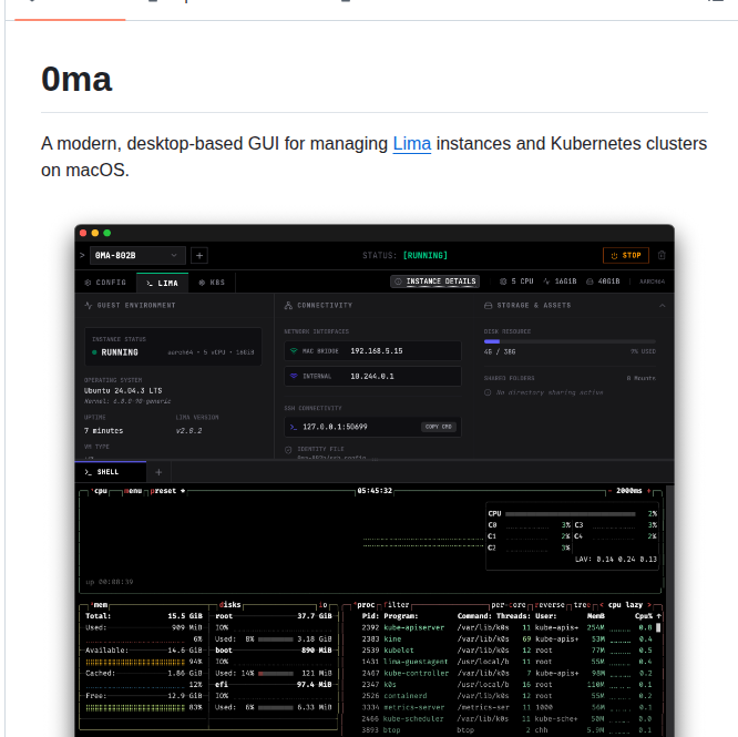 Chenhunghan 0ma screenshot