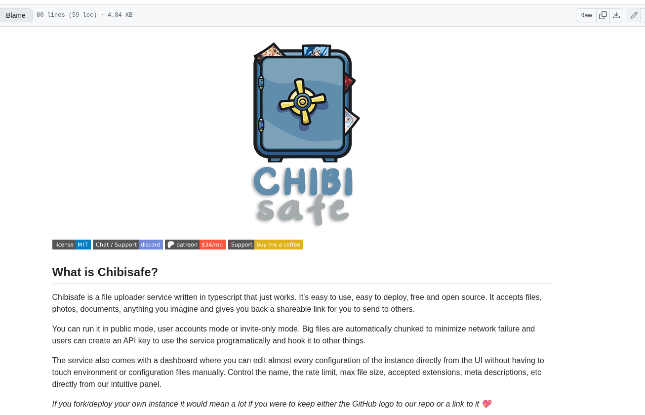 Chibisafe Chibisafe screenshot
