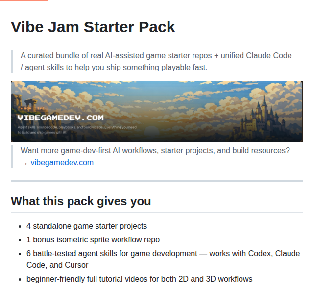 Chongdashu Vibejam Starter Pack screenshot