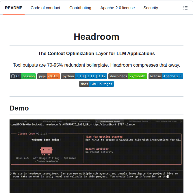 Chopratejas Headroom screenshot