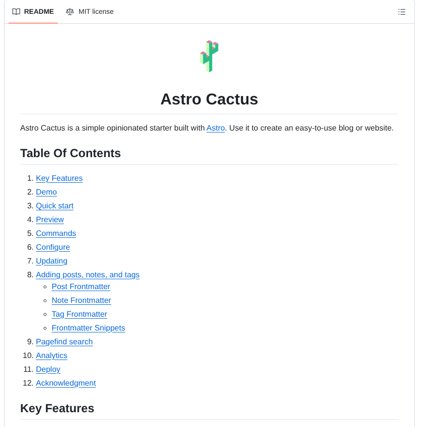 Chrismwilliams Astro Theme Cactus screenshot