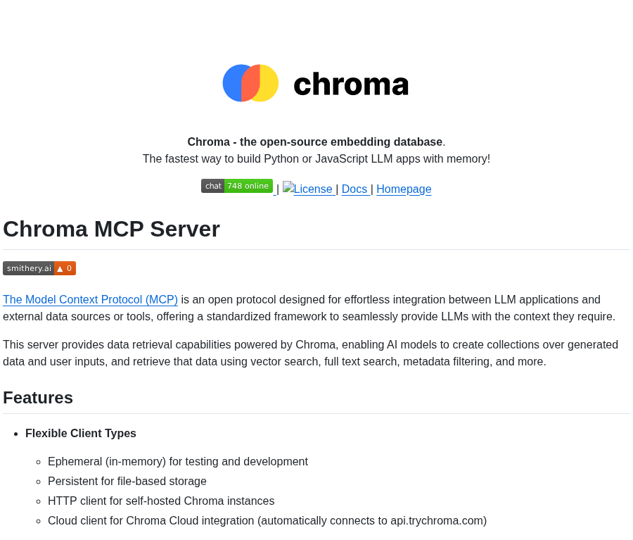 Chroma Core Chroma Mcp screenshot