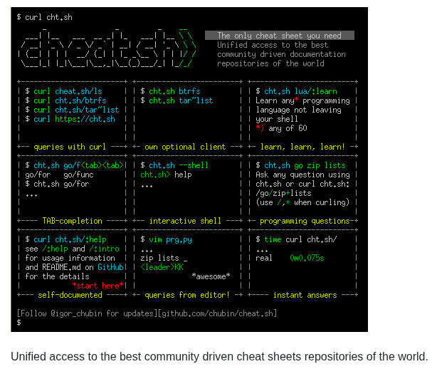 Chubin Cheat.sh screenshot
