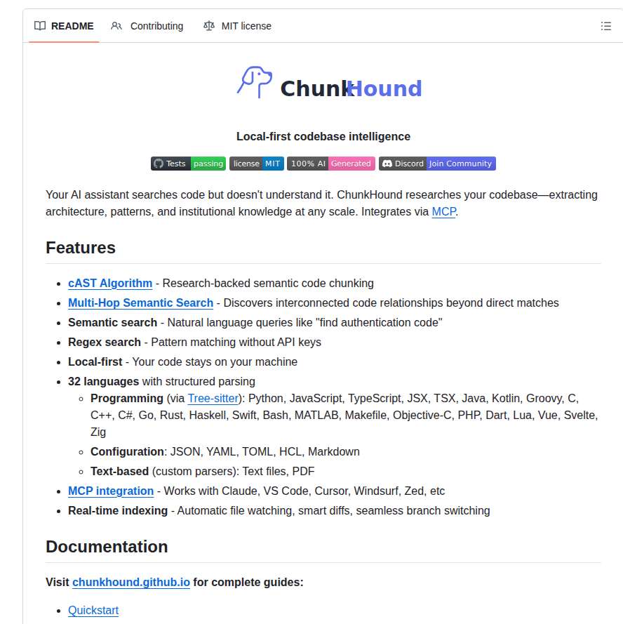 Chunkhound Chunkhound screenshot