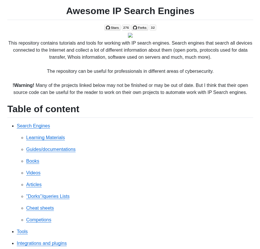 Cipher387 Awesome Ip Search Engines screenshot