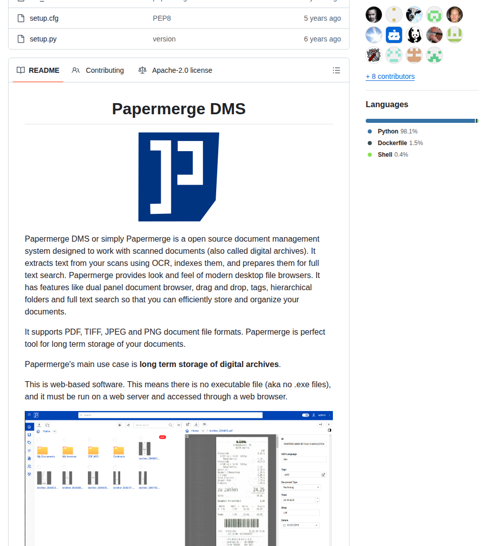 Ciur Papermerge screenshot