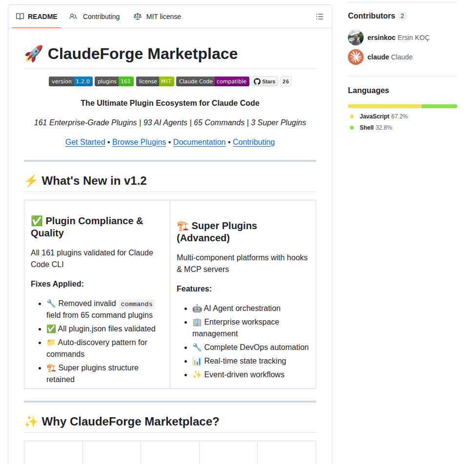 Claudeforge Marketplace screenshot