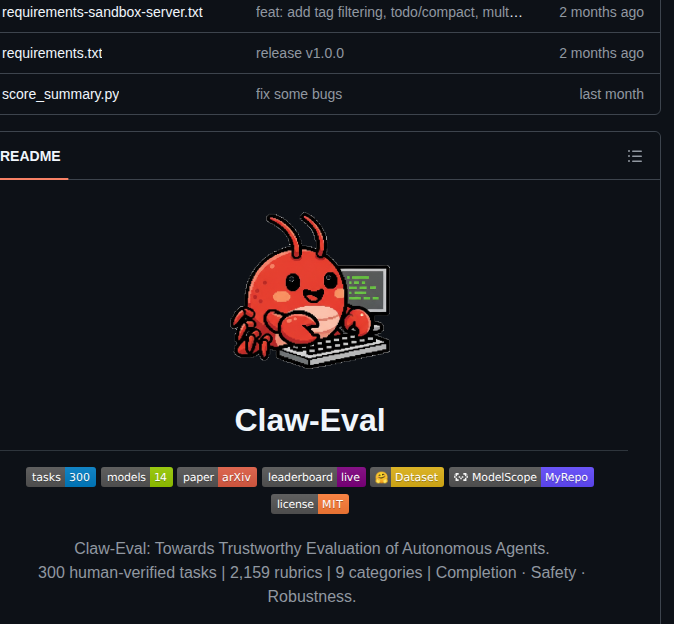 Claw Eval Claw Eval screenshot