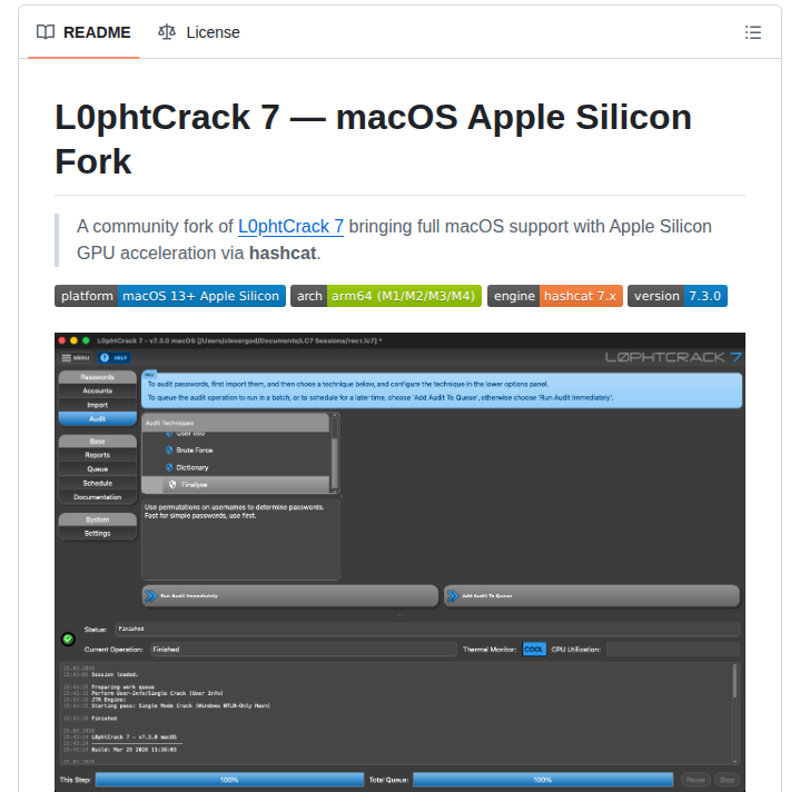 Cleverg0d L0phtcrack screenshot
