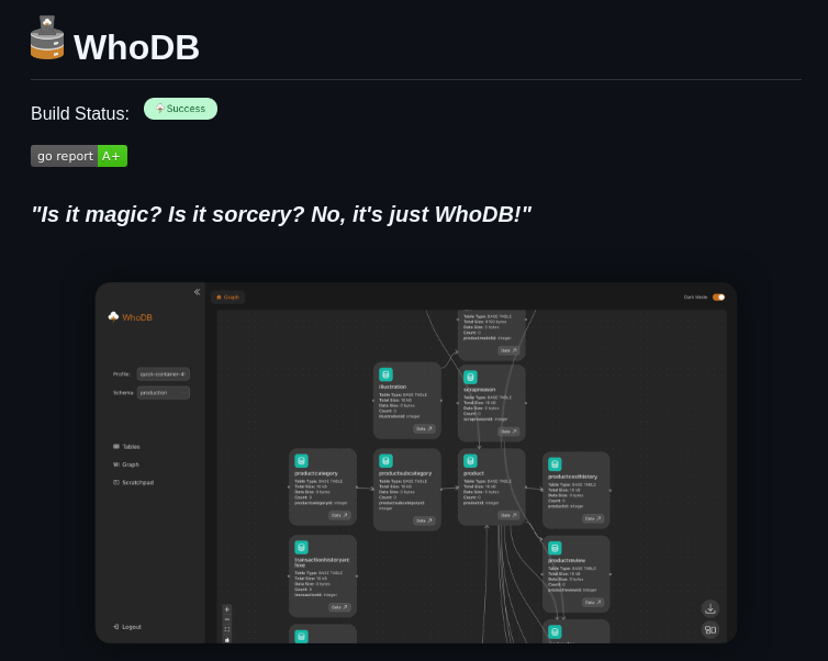 Clidey Whodb screenshot