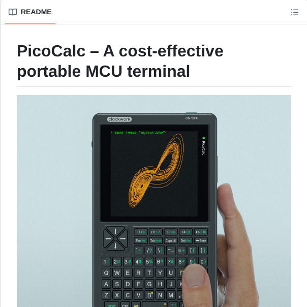 Clockworkpi Picocalc screenshot