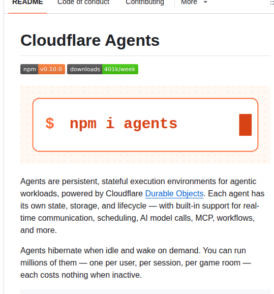 Cloudflare Agents screenshot