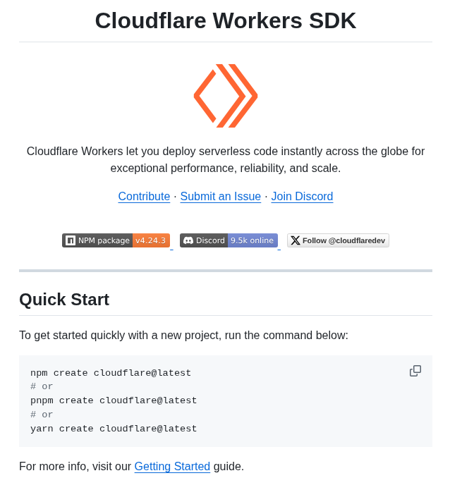 Cloudflare Workers Sdk screenshot