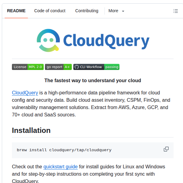 Cloudquery Cloudquery screenshot