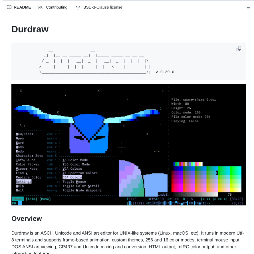 Cmang Durdraw screenshot