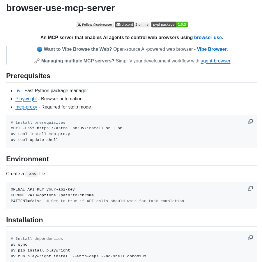 Co Browser Browser Use Mcp Server screenshot