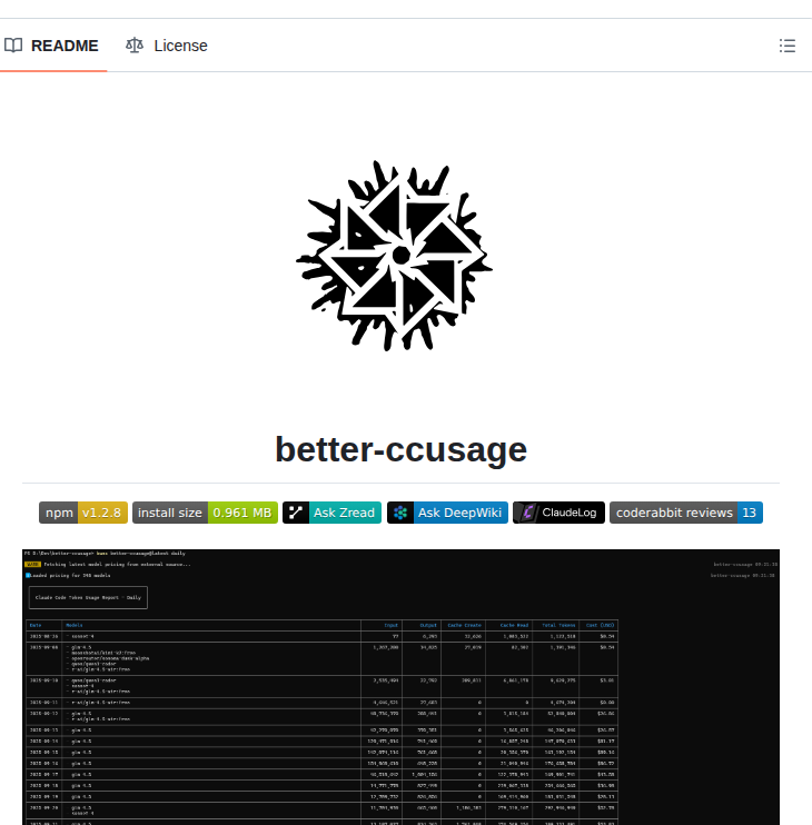 Cobra91 Better Ccusage screenshot