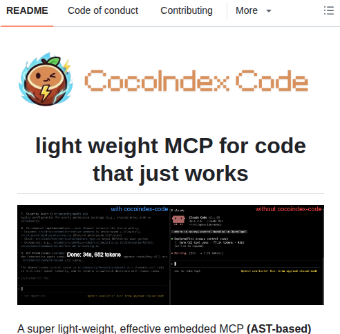 Cocoindex Io Cocoindex Code screenshot