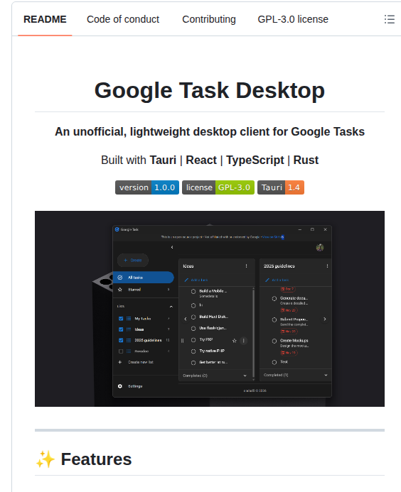 Codad5 Google Task Desktop screenshot