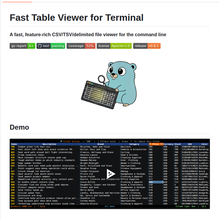 Codechenx Fasttableviewer screenshot
