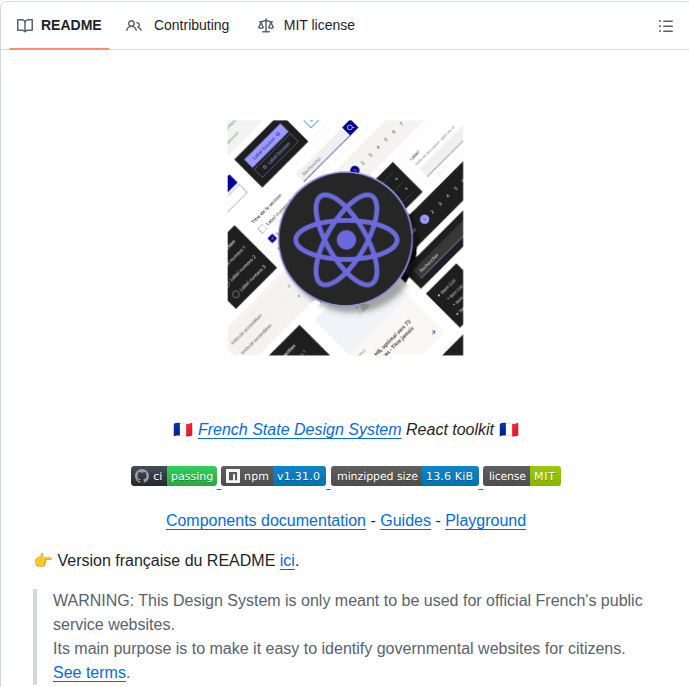 Codegouvfr React Dsfr screenshot