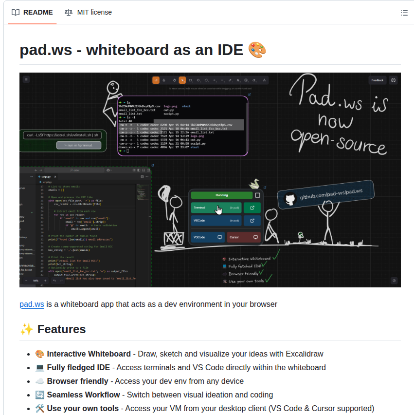 Coderamp Labs Pad.ws screenshot